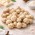 Healthy roasted Canadian snack coated with Coconut and white chocolate
